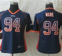 Women New Denver Broncos #94 DeMarcus Ware Drift Fashion Blue Elite Jerseys