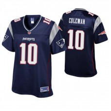 Women New England Patriots #10 Corey Coleman Navy Player Pro Line Jersey
