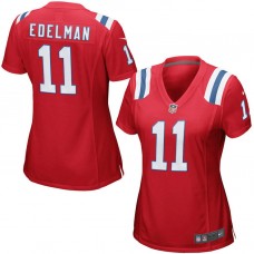 Women New England Patriots #11 Julian Edelman Red Game Jersey