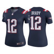 Women New England Patriots #12 Tom Brady Navy Color Rush Legend Jersey