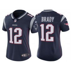 Women New England Patriots #12 Tom Brady Navy Vapor Untouchable Limited Player Jersey