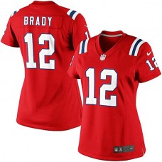 Women New England Patriots #12 Tom Brady Red Limited Jersey