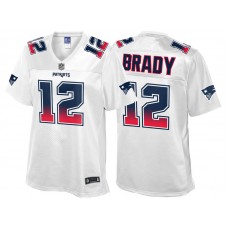 Women New England Patriots #12 Tom Brady Red Super Bowl LI Jersey