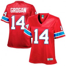 Women New England Patriots #14 Steve Grogan Red Retired Player Jersey