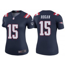 Women New England Patriots #15 Chris Hogan Navy Color Rush Legend Jersey