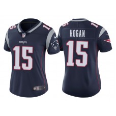 Women New England Patriots #15 Chris Hogan Navy Vapor Untouchable Limited Jersey