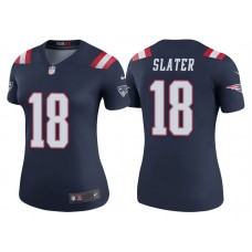 Women New England Patriots #18 Matthew Slater Navy Color Rush Legend Jersey