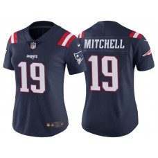 Women New England Patriots #19 Malcolm Mitchell Navy Vapor Untouchable Color Rush Limited Jersey