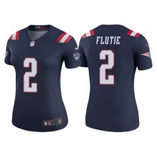 Women New England Patriots #2 Doug Flutie Navy Color Rush Legend Jersey