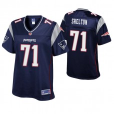 Women New England Patriots #71 Danny Shelton Navy Pro Line Player Jersey