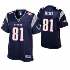 Women New England Patriots #81 Eric Decker Navy Pro Line Player Jersey