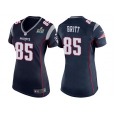 Women New England Patriots #85 Kenny Britt Navy Super Bowl LII Bound Game Jersey