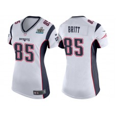 Women New England Patriots #85 Kenny Britt White Super Bowl LII Bound Game Jersey