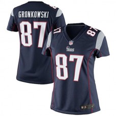 Women New England Patriots #87 Rob Gronkowski Limited Team Color Jersey