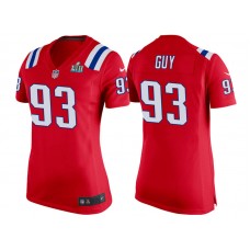 Women New England Patriots #93 Lawrence Guy Red Super Bowl LII Bound Game Jersey
