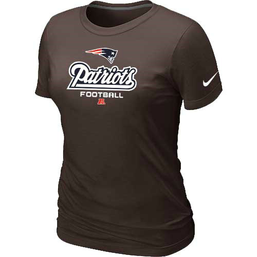 Women New England Patriots Brown T-Shirt