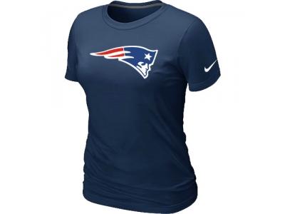 Women New England Patriots D.Blue Logo T-Shirt