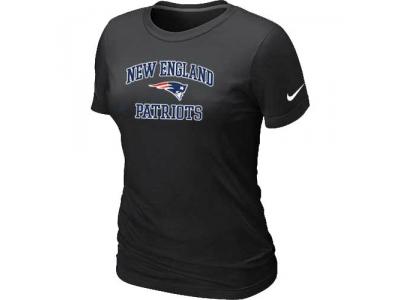 Women New England Patriots Heart & Soul Black T-Shirt