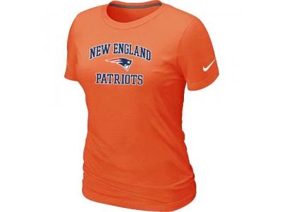 Women New England Patriots Heart & Soul Orange T-Shirt