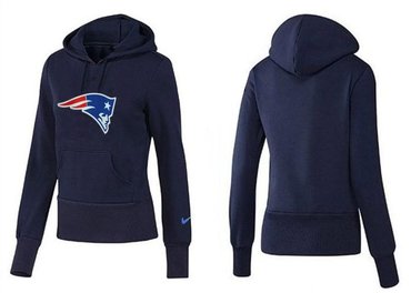 Women New England Patriots Logo Pullover Hoodie-- (1)