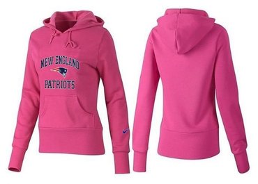Women New England Patriots Logo Pullover Hoodie-- (10)