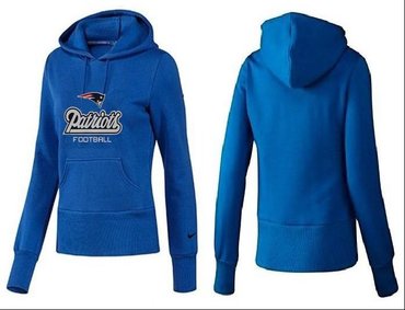 Women New England Patriots Logo Pullover Hoodie-- (14)