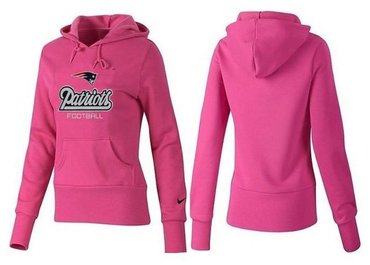 Women New England Patriots Logo Pullover Hoodie-- (26)