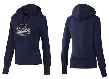 Women New England Patriots Logo Pullover Hoodie-- (30)