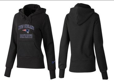 Women New England Patriots Logo Pullover Hoodie-- (4)