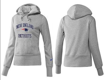 Women New England Patriots Logo Pullover Hoodie-- (8)