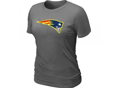 Women New England Patriots Neon Logo Charcoal D.Grey T-shirt