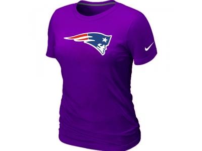 Women New England Patriots Purple Logo T-Shirt