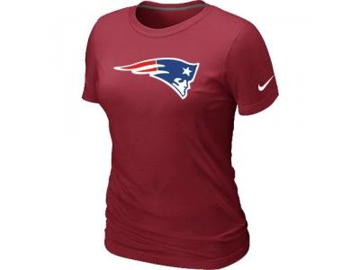 Women New England Patriots Red Logo T-Shirt