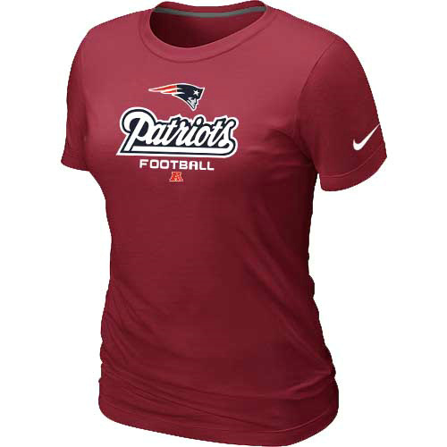 Women New England Patriots Red T-Shirt