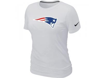 Women New England Patriots White Logo T-Shirt