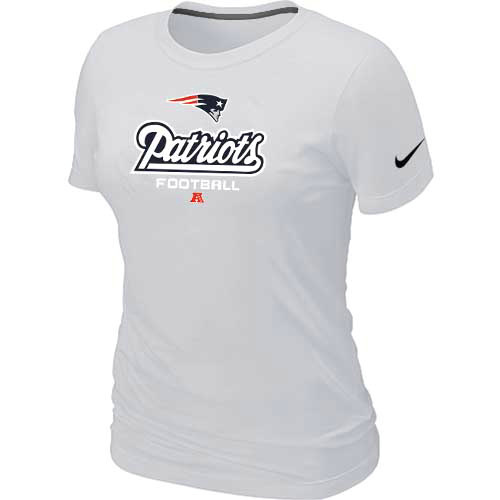 Women New England Patriots White T-Shirt