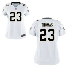 Women New New Orleans Saints 23 Pierre Thomas white Jerseys