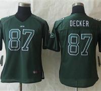 Women New New York Jets #87 Eric Decker Drift Fashion Green Elite Jerseys