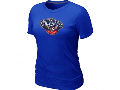 Women New Orleans Pelicans Big & Tall Primary Logo Blue T-Shirt