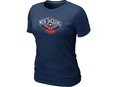 Women New Orleans Pelicans Big & Tall Primary Logo D.Blue T-Shirt