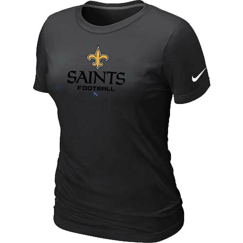 Women New Orleans Sains Black T-Shirt