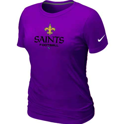 Women New Orleans Sains Purple T-Shirt