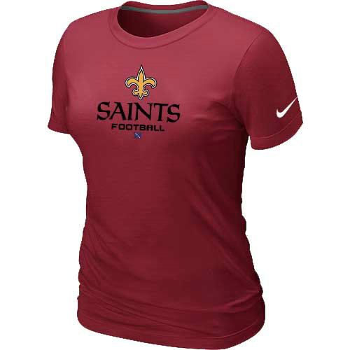 Women New Orleans Sains Red T-Shirt