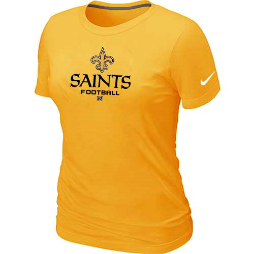 Women New Orleans Sains Yellow T-Shirt