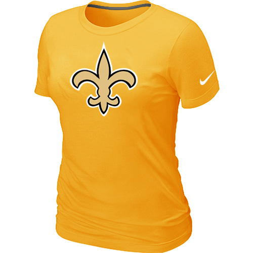 Women New Orleans Sains Yellow T-Shirts