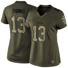 Women New Orleans Saints #13 Michael Thomas Green Salute To Service Jersey