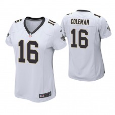 Women New Orleans Saints #16 Brandon Coleman White Game Jersey