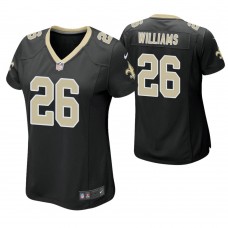 Women New Orleans Saints #26 P. J. Williams Black Game Jersey