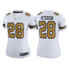 Women New Orleans Saints #28 Adrian Peterson White Color Rush Legend Jersey