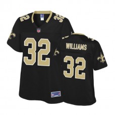 Women New Orleans Saints #32 Jonathan Williams Black Player Jersey
